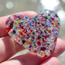 Load image into Gallery viewer, Colorful Glass Pocket Heart
