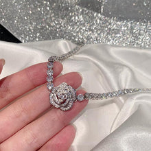 Load image into Gallery viewer, Rose Rhinestone Bracelet and Necklace
