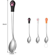 Load image into Gallery viewer, Stainless Steel Food Spoon with Cat Claw
