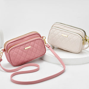 Triple Zip Crossbody Bag