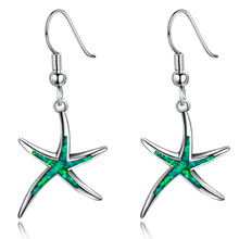 Load image into Gallery viewer, Starfish Earrings with Hoops
