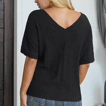Load image into Gallery viewer, V-neck Short sleeve Loose Shirts
