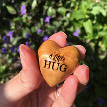 Load image into Gallery viewer, Little Pocket Hug Wooden Heart Token
