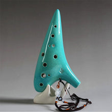 Load image into Gallery viewer, [HOT SALE]-12 Holes Ocarina Alto C Smoldering Ceramic Submarine SharpChain +Display BaseS
