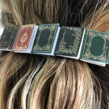 Load image into Gallery viewer, 📗📕📔📙Miniature book hair clip barrette
