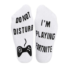 Load image into Gallery viewer, Do Not Disturb I'm Playing Fortnite Funny Cotton Socks, 1 Pair
