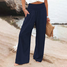 Load image into Gallery viewer, Casual Wide Leg Cotton and Linen Loose Trousers
