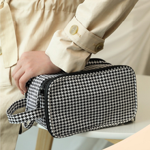 Load image into Gallery viewer, Houndstooth Large Capacity Cosmetic Bag
