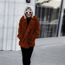 Load image into Gallery viewer, Warm Plush Coat Lapel Jacket
