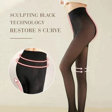 Load image into Gallery viewer, Flawless Legs Fake Translucent Warm Plush Lined Elastic Tights
