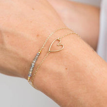 Load image into Gallery viewer, Heart Outline Ankle Bracelet
