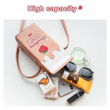 Load image into Gallery viewer, Cute Milk Box Crossbody Bag / Casual Phone Purse

