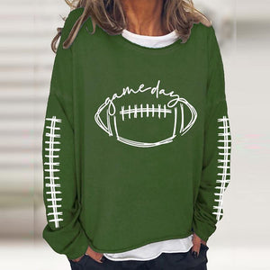 Women's Gameday Football Lover Casual Long-Sleeve T-Shirt