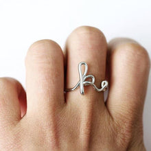 Load image into Gallery viewer, Simple A-Z Letter Ring
