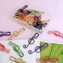 Load image into Gallery viewer, Music Multicoloured Metal Paper Clips

