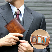 Load image into Gallery viewer, RFID Tri-Fold Retro Wallet
