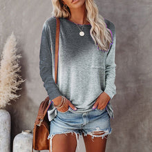 Load image into Gallery viewer, Casual Tie Dye Print Pocket Long Sleeve T-Shirt
