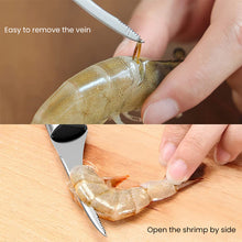 Load image into Gallery viewer, Stainless Steel Shrimp Whisker Peeler Tool
