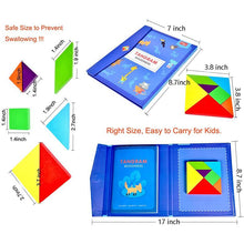 Load image into Gallery viewer, Magnetic Tangram Blocks Puzzle Game

