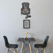 Load image into Gallery viewer, Motorcycle vest hanging clock
