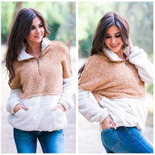 Load image into Gallery viewer, Autumn and winter fashionable pocket zipper Plush coat
