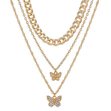 Load image into Gallery viewer, Layered Butterfly Pendant Necklace
