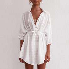 Load image into Gallery viewer, Lapel Single-Breasted Pumped Beach Dress
