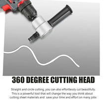 Load image into Gallery viewer, DOMOM Zipbite - Nibbler Cutter Drill Attachment Double Head Metal Sheet
