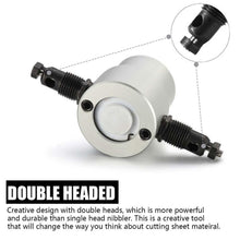 Load image into Gallery viewer, DOMOM Zipbite - Nibbler Cutter Drill Attachment Double Head Metal Sheet
