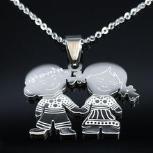 Load image into Gallery viewer, Boy And Girl Stainless Steel Pendant
