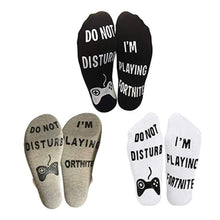 Load image into Gallery viewer, Do Not Disturb I'm Playing Fortnite Funny Cotton Socks, 1 Pair
