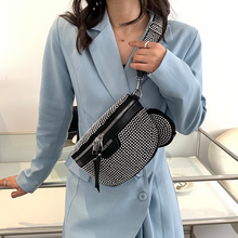 Load image into Gallery viewer, Fashion Rhinestone PU Leather Waist Bag
