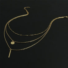 Load image into Gallery viewer, Multilayer Pendant Long Chain Necklace

