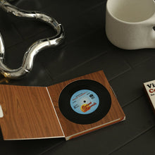 Load image into Gallery viewer, Vinyl Record Coasters with Retro Vinyl Player Holder
