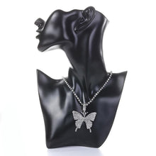 Load image into Gallery viewer, Crystal Pave Butterfly Pendant Necklace
