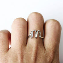 Load image into Gallery viewer, Simple A-Z Letter Ring
