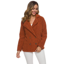 Load image into Gallery viewer, Warm Plush Coat Lapel Jacket
