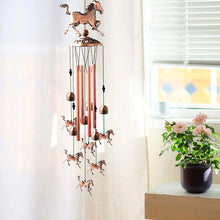 Load image into Gallery viewer, Retro Bronze Horse Wind Chime
