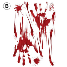 Load image into Gallery viewer, Halloween blood hand footprints wall stickers
