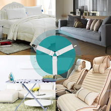 Load image into Gallery viewer, Bed Sheet Fasteners, 8 Pack Adjustable Triangle  Elastic Band Straps
