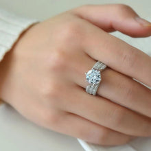 Load image into Gallery viewer, Classic Twisted Full Diamond Six Claw Ring
