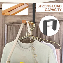 Load image into Gallery viewer, Foldable Wood Over The Door Hooks
