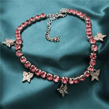 Load image into Gallery viewer, Rhinestone Butterfly Choker
