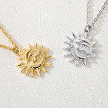 Load image into Gallery viewer, Vintage Sun and Moon Stainless Steel Necklace

