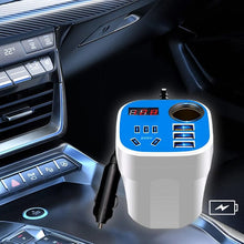 Load image into Gallery viewer, Car Mounted Cup Type Inverter Converter QC Charger
