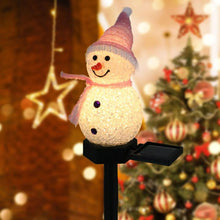 Load image into Gallery viewer, Super Cute Waterproof Solar Snowman Lamp
