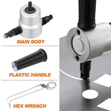 Load image into Gallery viewer, DOMOM Zipbite - Nibbler Cutter Drill Attachment Double Head Metal Sheet
