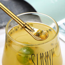 Load image into Gallery viewer, Coffee Spoon Stainless Steel Drinking Straw
