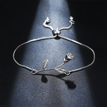 Load image into Gallery viewer, Rose Flower Charm Bracelet
