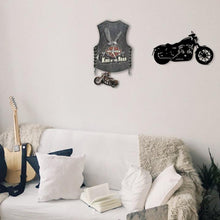 Load image into Gallery viewer, Motorcycle vest hanging clock
